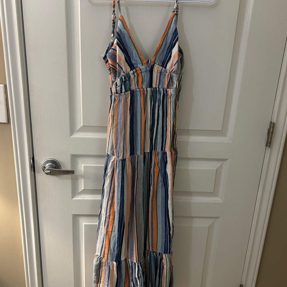 Angie Multicolor Striped Maxi Dress
